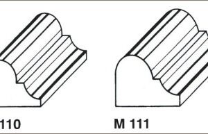 Profilo in legno per finitura  Modelli : M 110  M 111