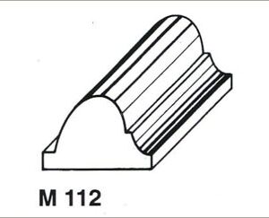 Profilo in legno per finitura Modelli : M 112