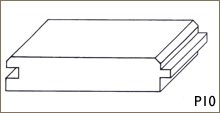 Listone in legno semplice senza alcun intaglio
