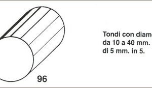 Bastone tondo in legno per tende, palestre o mobili Modelli : 96