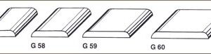 Coprigiunte in legno lavorate  Modelli : G 57, G 58, G 59, G60