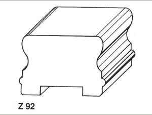 Corrimano stile barocco con incastro di cm. 3 Modelli : Z 92